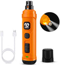 GlowNail LED quiet nail grinder 2-speed electric pet nail trimmer in white