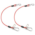 SteelGuard chew-proof dog car tether 2-pack coated wire safety restraint in black