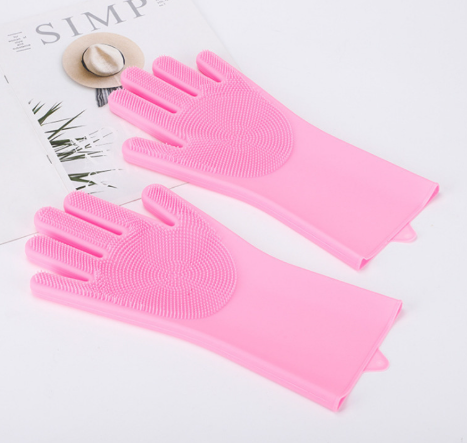 Black Reef Groom Gloves — Five-Finger Silicone Deshedding Pet Grooming Gloves