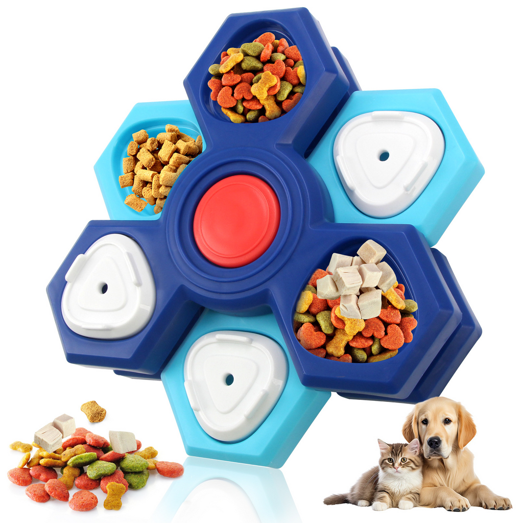 Black Reef Mind Feeder — Interactive IQ Treat Puzzle Toy for Dogs