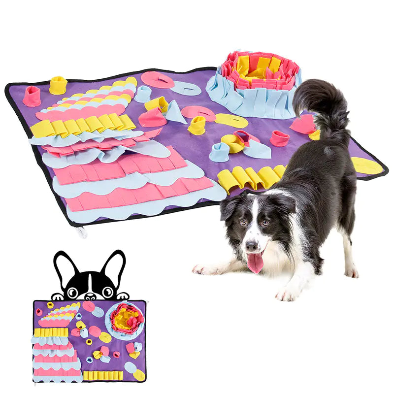 Black Reef SniffMat dog enrichment snuffle mat in purple 70x50cm