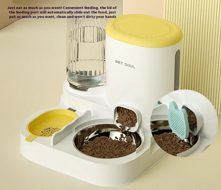 Black Reef Duo Bowl — Stainless Steel Cat Feeder & Water Fountain