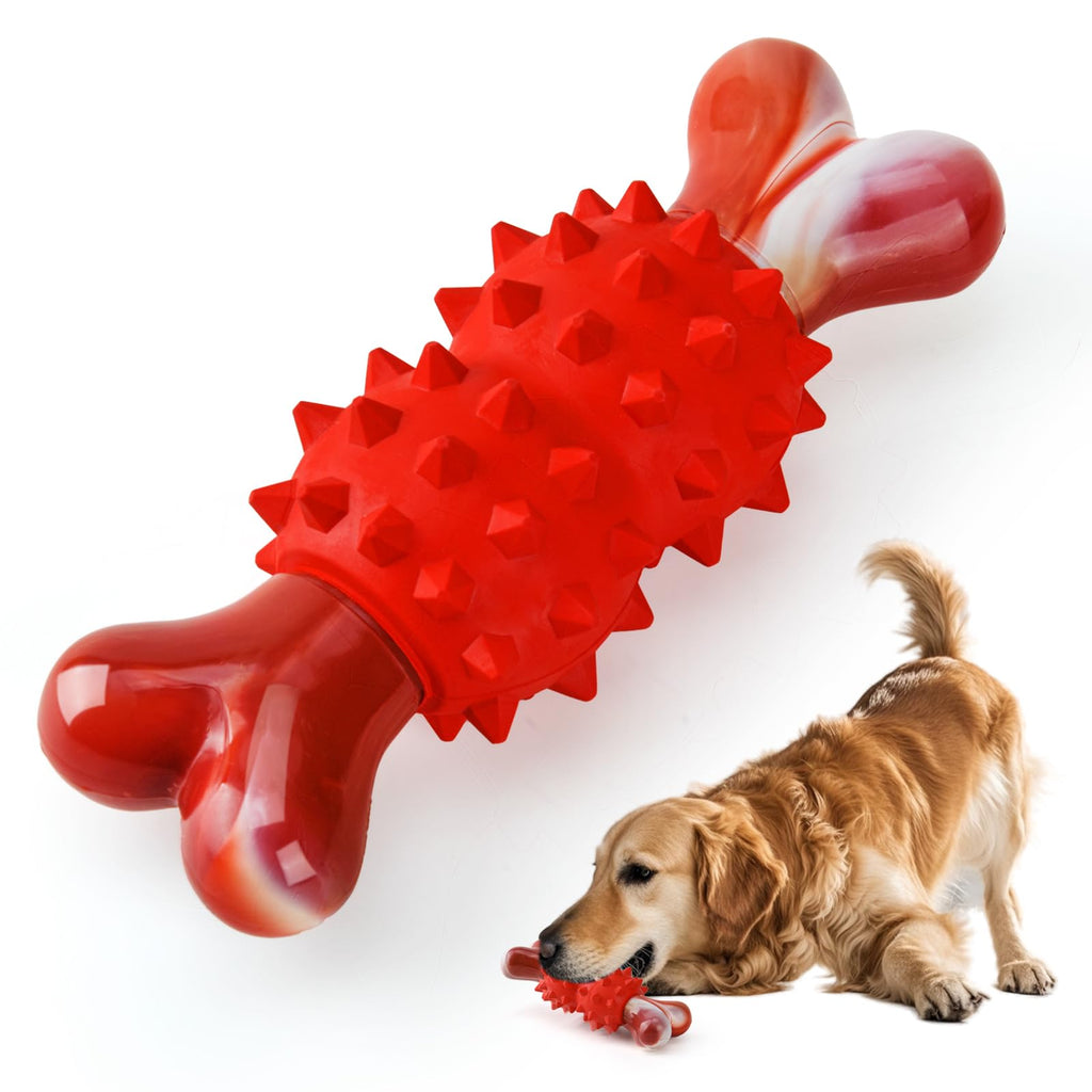 NylaBone chew toy showing dual nylon and rubber layer construction