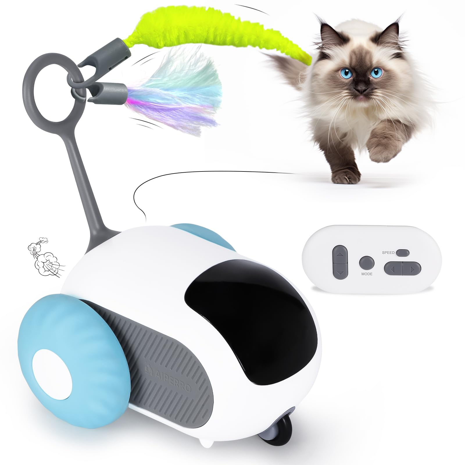 Black Reef Chase Car — Smart RC Interactive Cat Toy