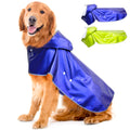 StormShield hooded dog raincoat waterproof reflective lightweight poncho in yellow