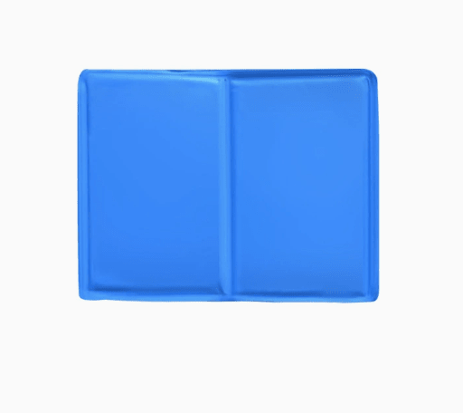 Black Reef Cool Pad self-cooling gel mat in blue large size on timber floor
