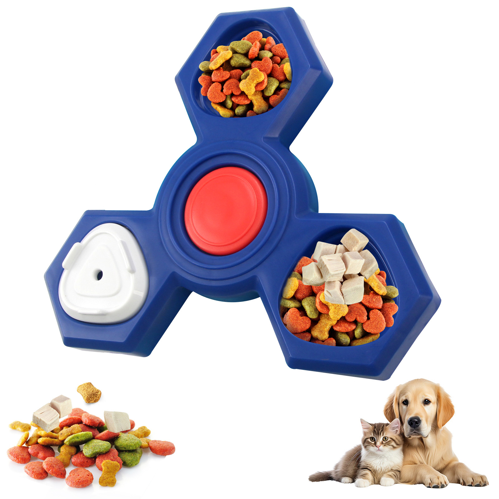 Black Reef Mind Feeder puzzle toy open showing treat hiding compartments