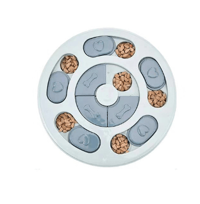 Black Reef Roll and Reward treat roller toy showing treat dispensing hole
