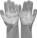 Black Reef Groom Gloves five-finger silicone deshedding grooming gloves in grey