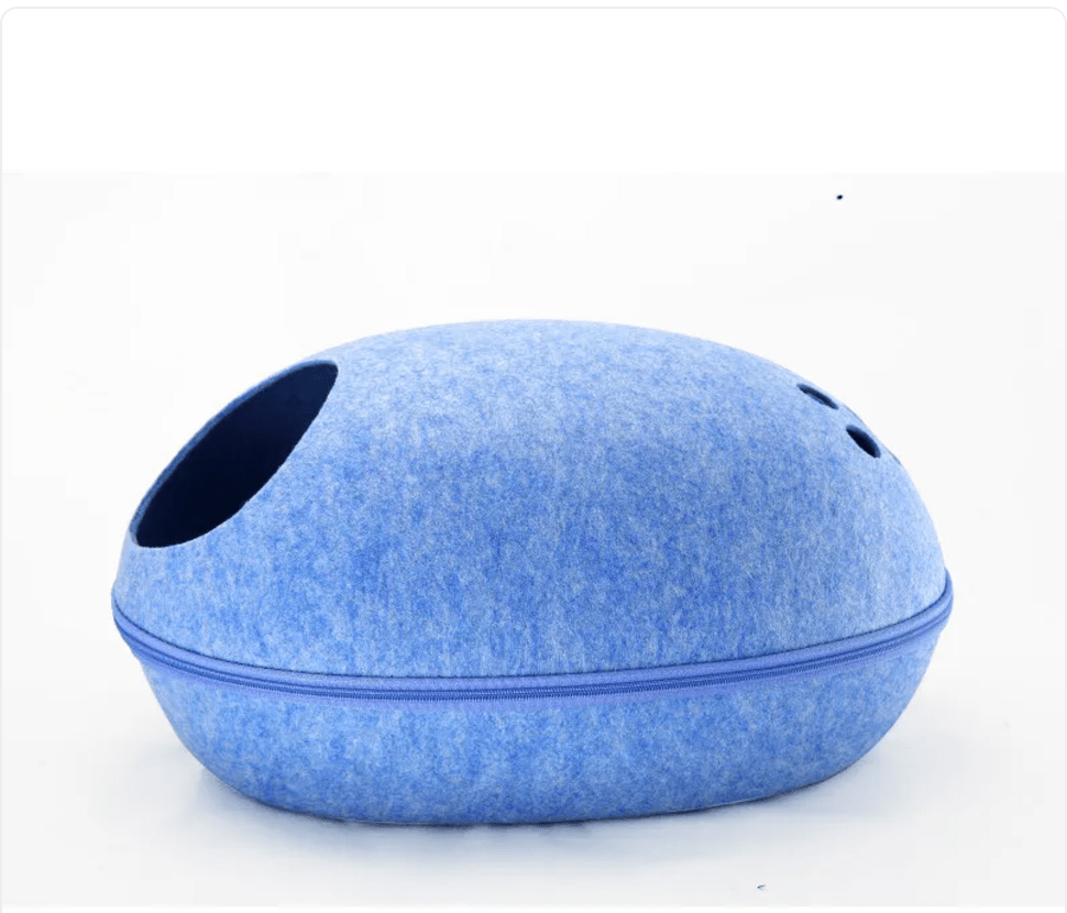 Black Reef Shell Nest — Removable Semi-Enclosed Cat Bed - BLACK REEF PETS