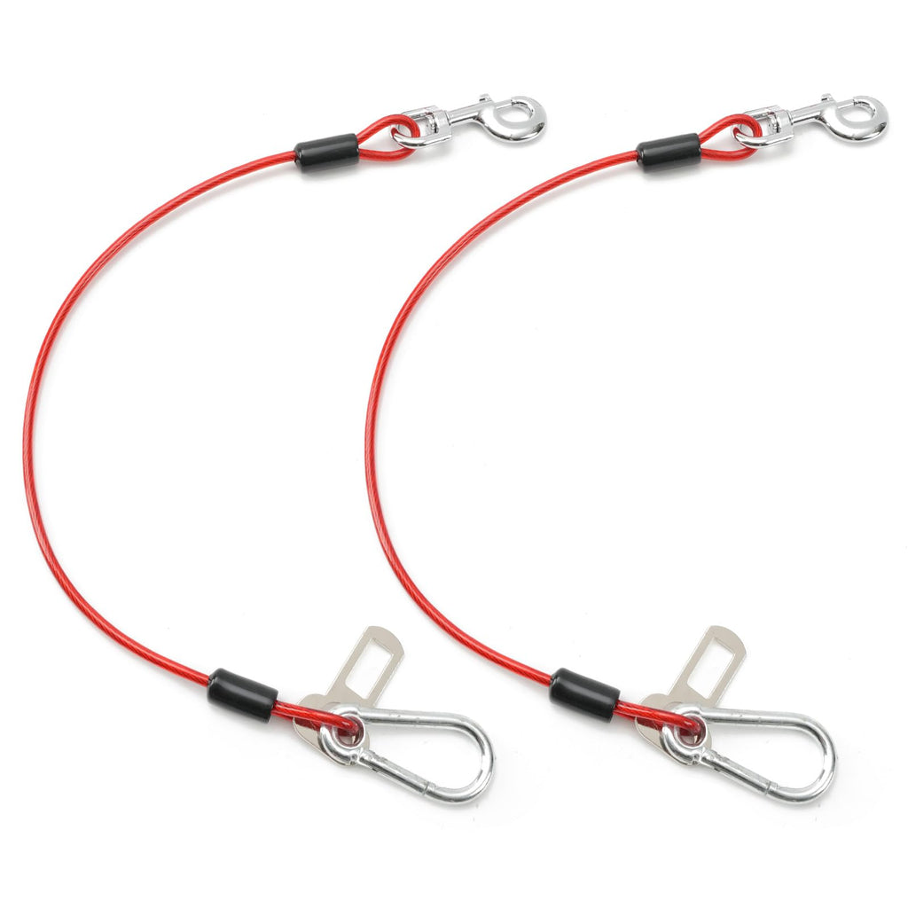 SteelGuard coated wire tether showing steel cable construction and locking clasp