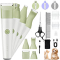 PawSuite 4-in-1 cordless grooming kit quiet paw trimmer nail grinder and clipper in green